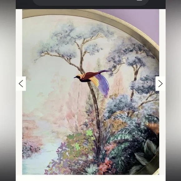 Anthropologie Alexandra Lacquered Tray Gold Pink NWT Large - Picture 6 of 6